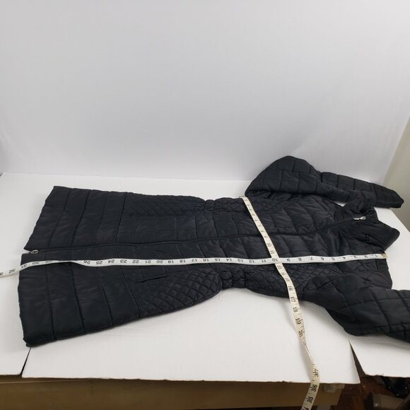 Laundry XS Black Quilted Double Zipper Leopard Jacket Womens Coat Puffer Pockets - Picture 12 of 16